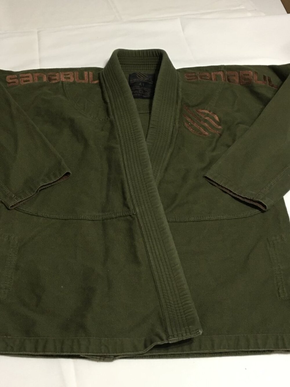 Sanabul BJJ Gi Jacket Kimono Top A1 Green Mens Adult Jiu Jitsu Training
